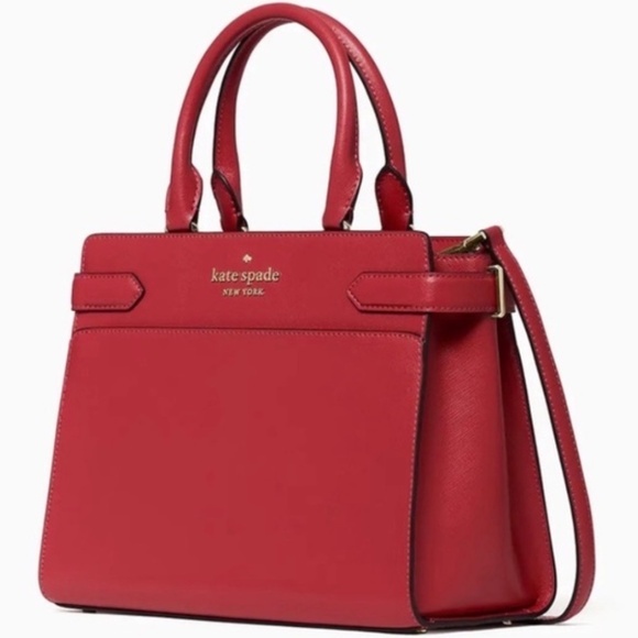 Kate Spade Staci Medium Satchel in Red Curran - Picture 3 of 8